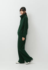 Cozy Sweatfleece Boyfriend 1/2 Zip - FIGTREE GREEN