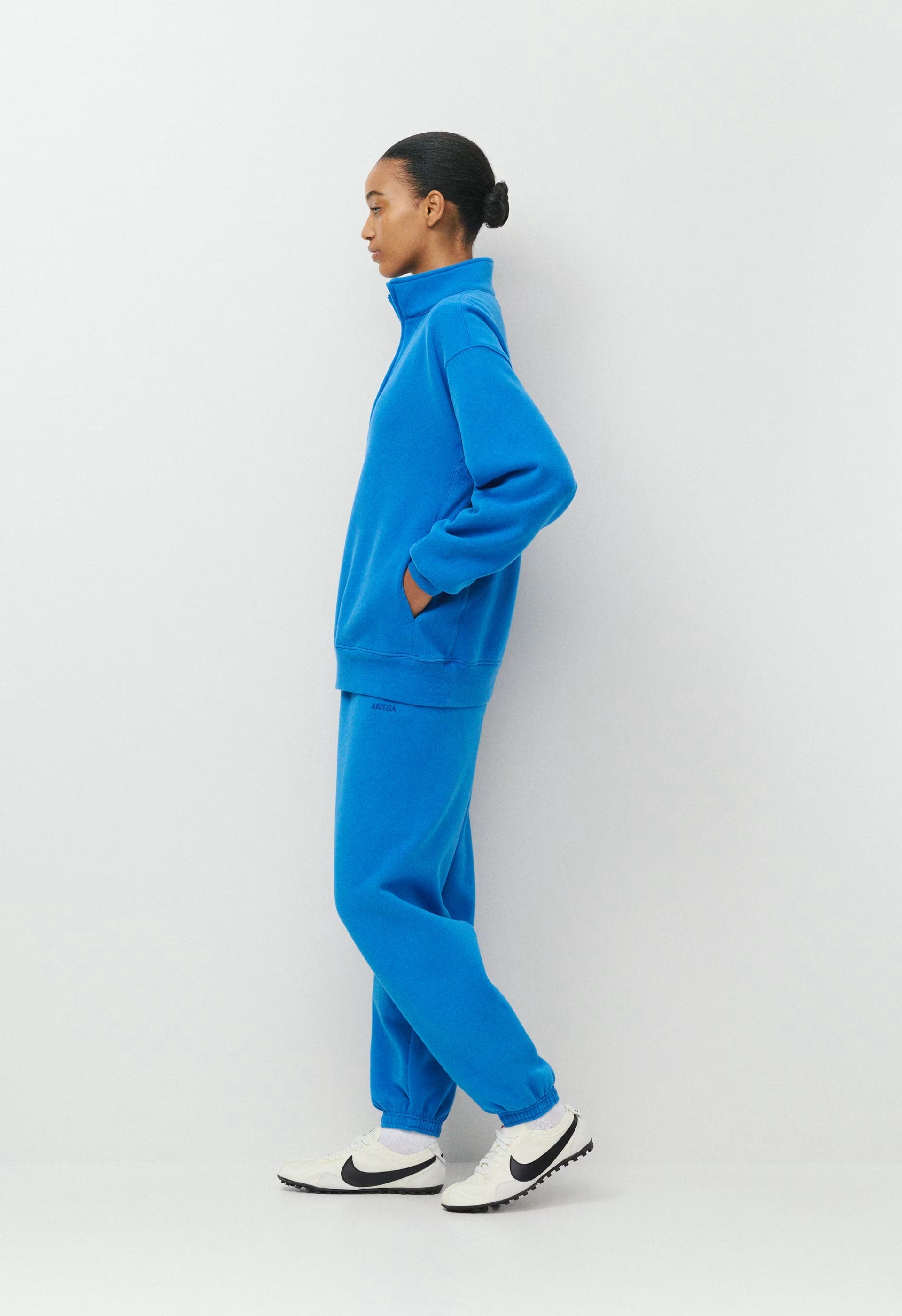 Cozy Sweatfleece Boyfriend 1/2 Zip - LAZULI BLUE