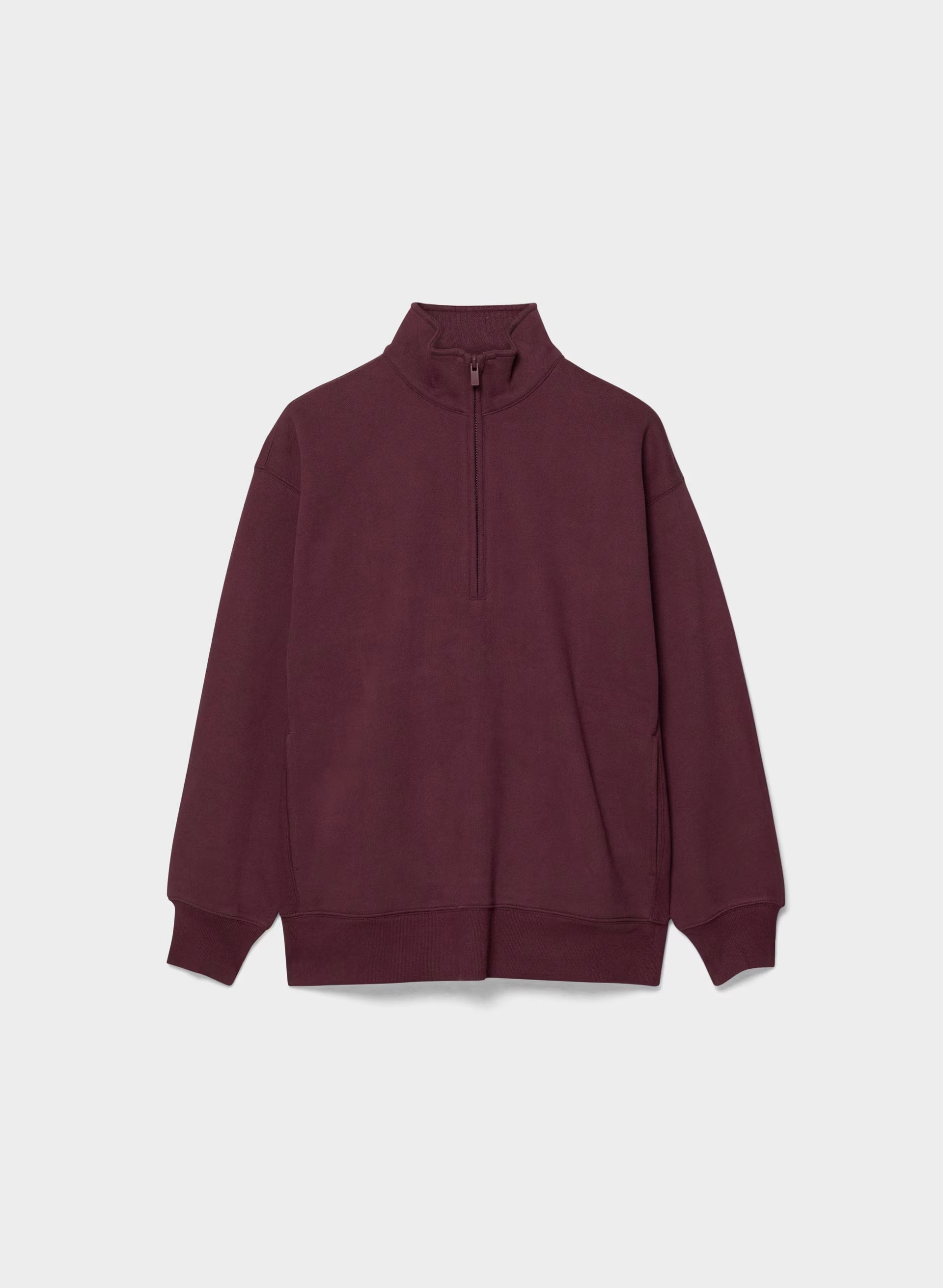 Cozy Sweatfleece Boyfriend 1/2 Zip - GALA PLUM