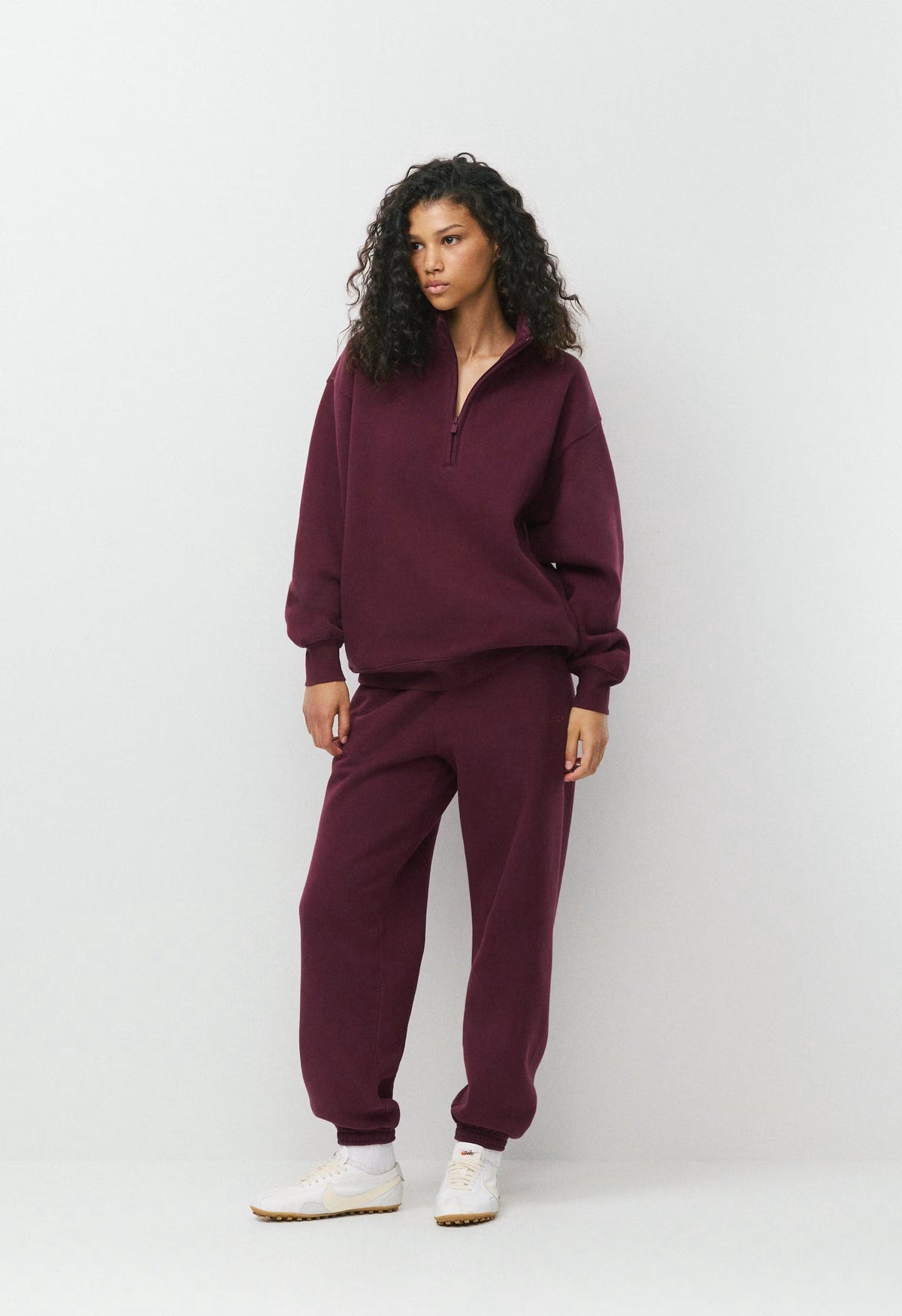 Cozy Sweatfleece Boyfriend 1/2 Zip - GALA PLUM