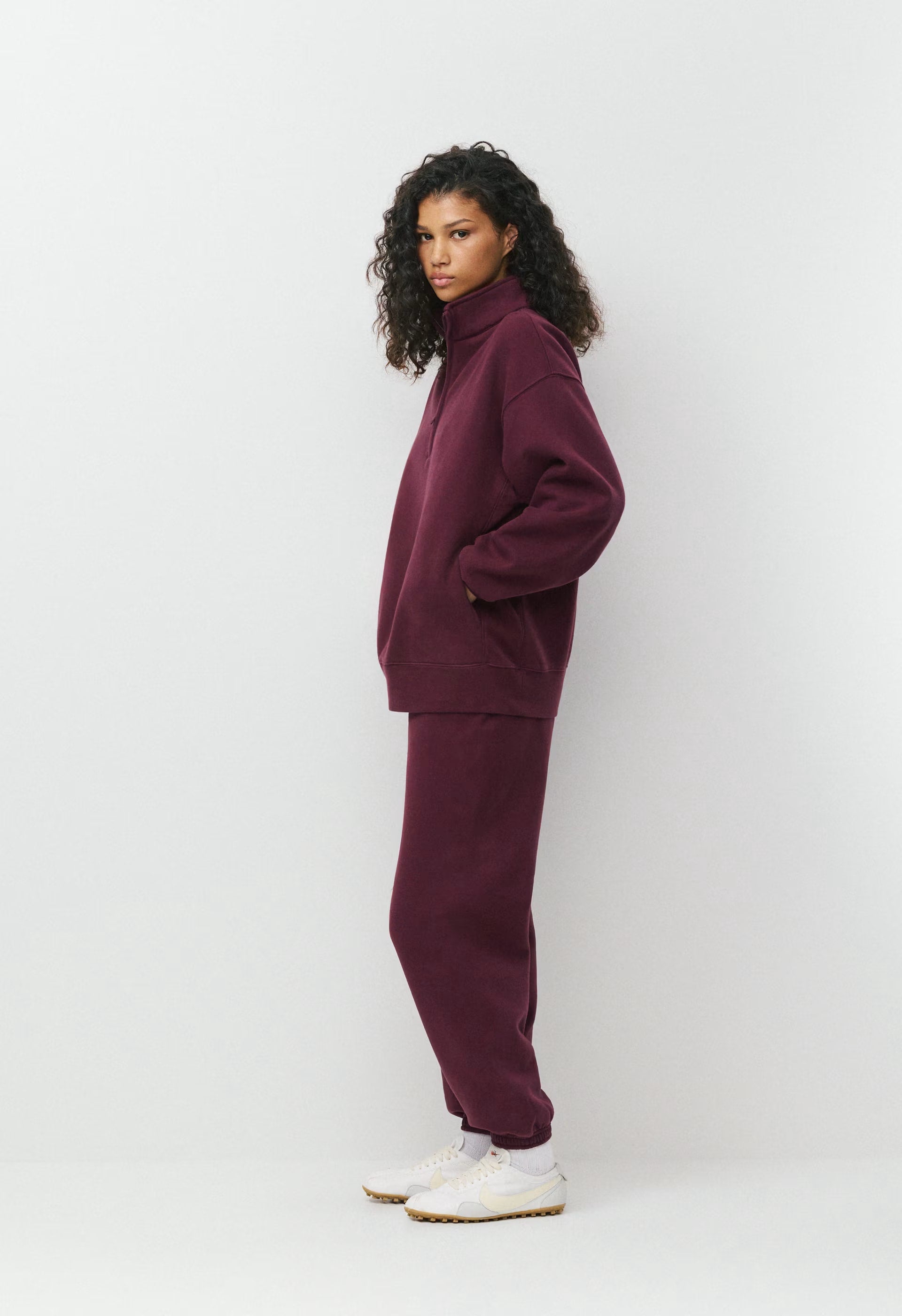 Cozy Sweatfleece Boyfriend 1/2 Zip - GALA PLUM