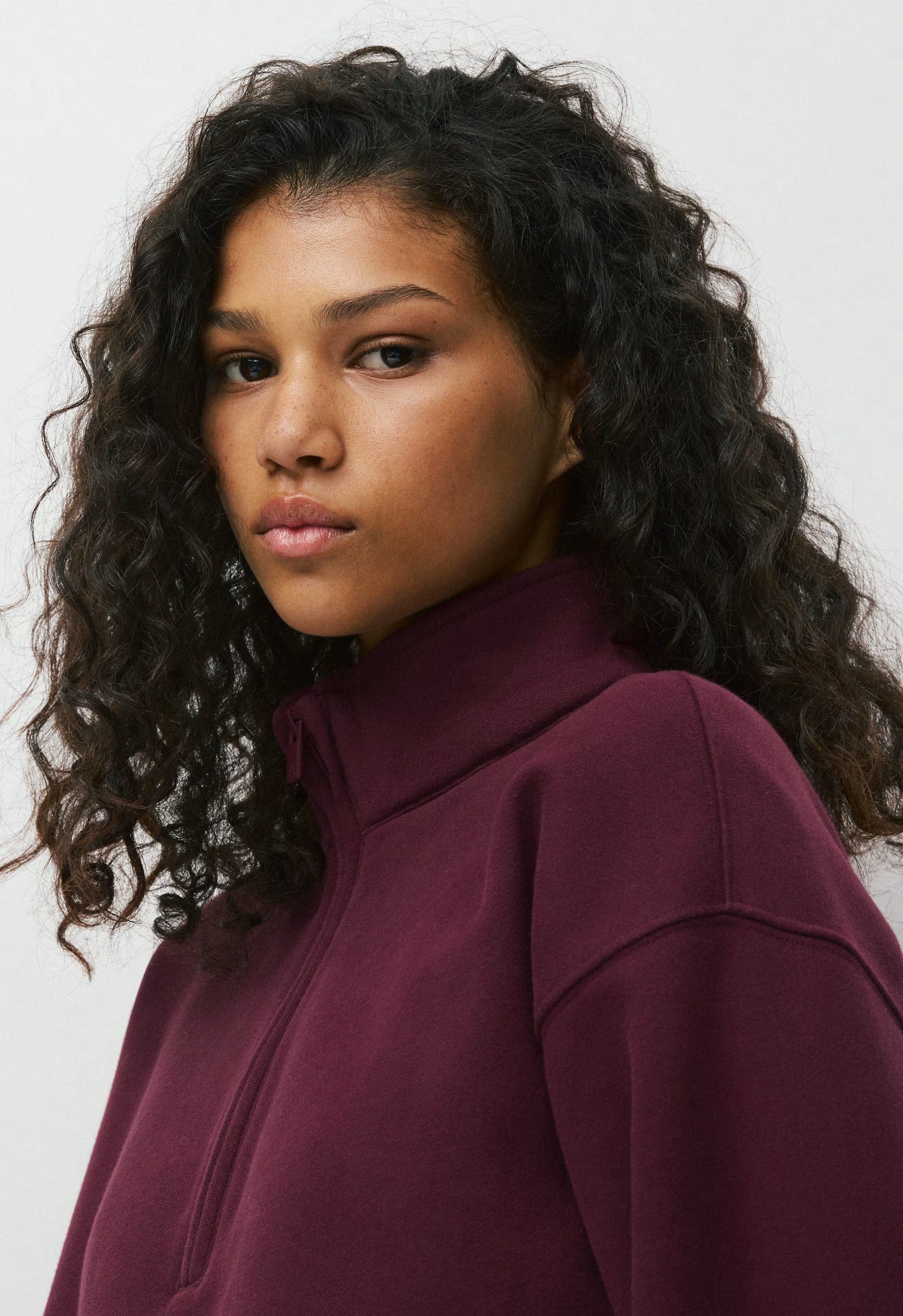 Cozy Sweatfleece Boyfriend 1/2 Zip - GALA PLUM