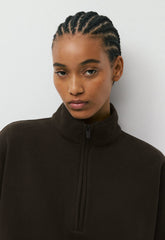 Cozy Sweatfleece Boyfriend 1/2 Zip - CACAO NIB BROWN
