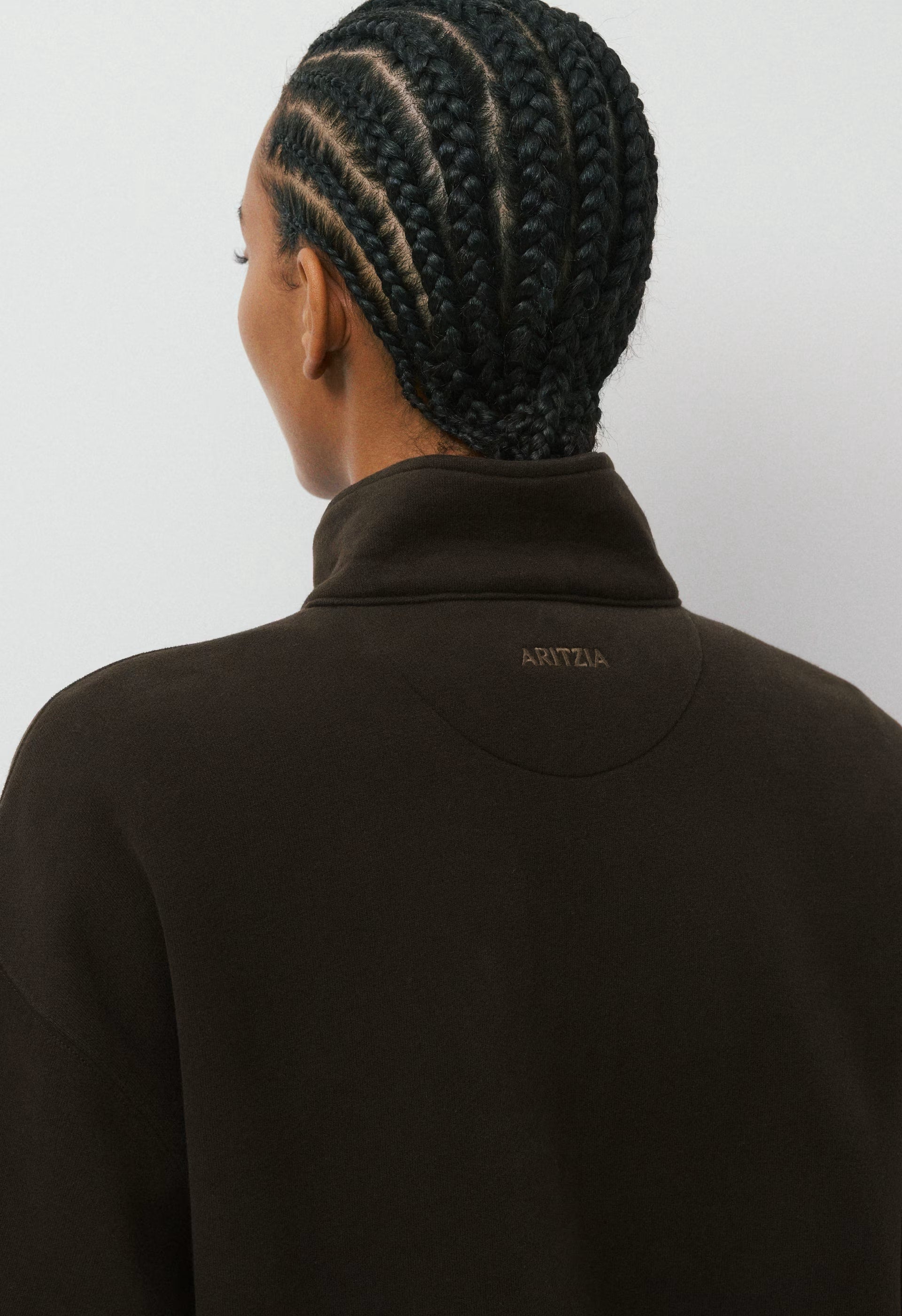 Cozy Sweatfleece Boyfriend 1/2 Zip - CACAO NIB BROWN