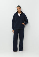 Cozy Sweatfleece Boyfriend 1/2 Zip - ADMIRAL NAVY