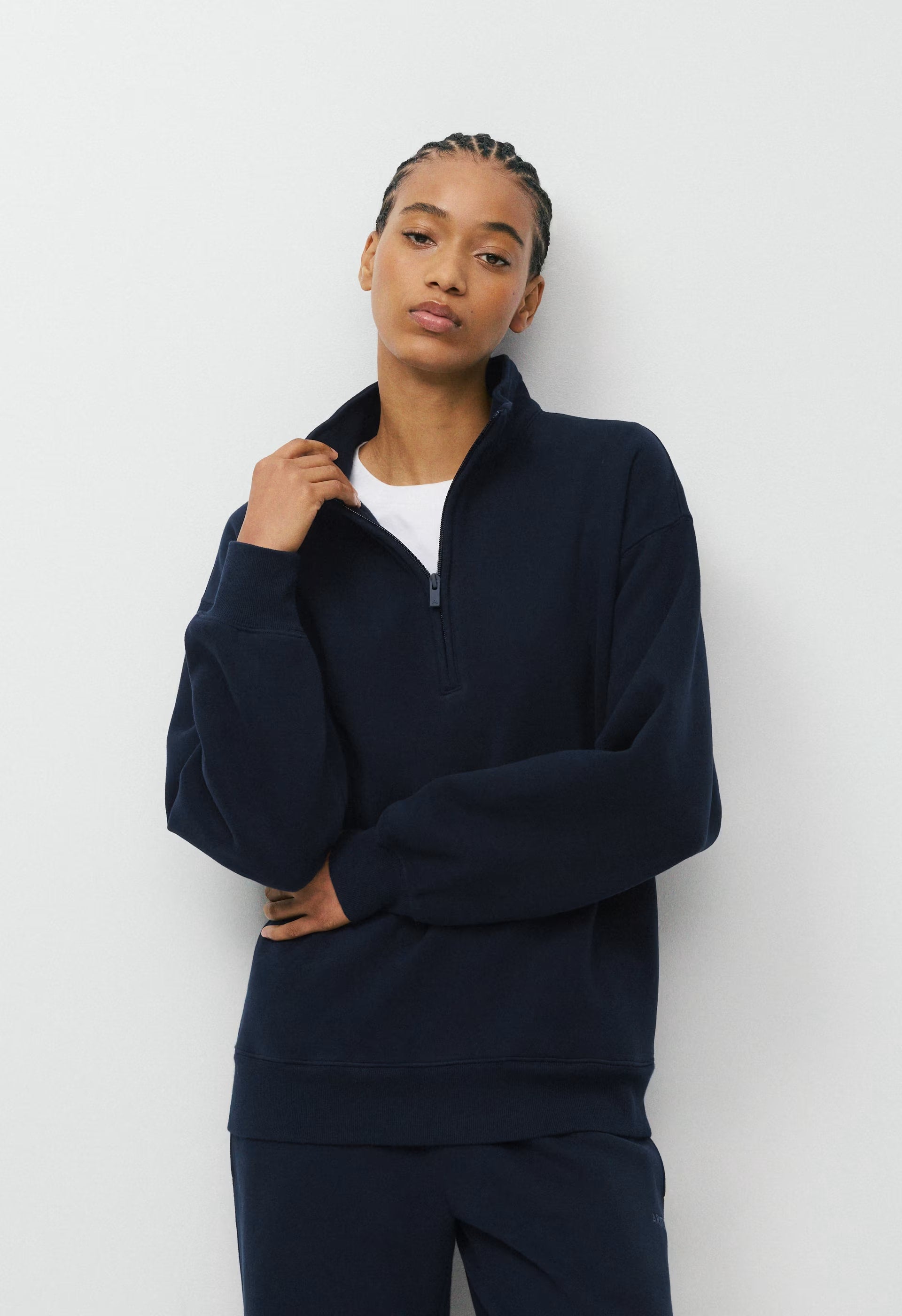 Cozy Sweatfleece Boyfriend 1/2 Zip - ADMIRAL NAVY