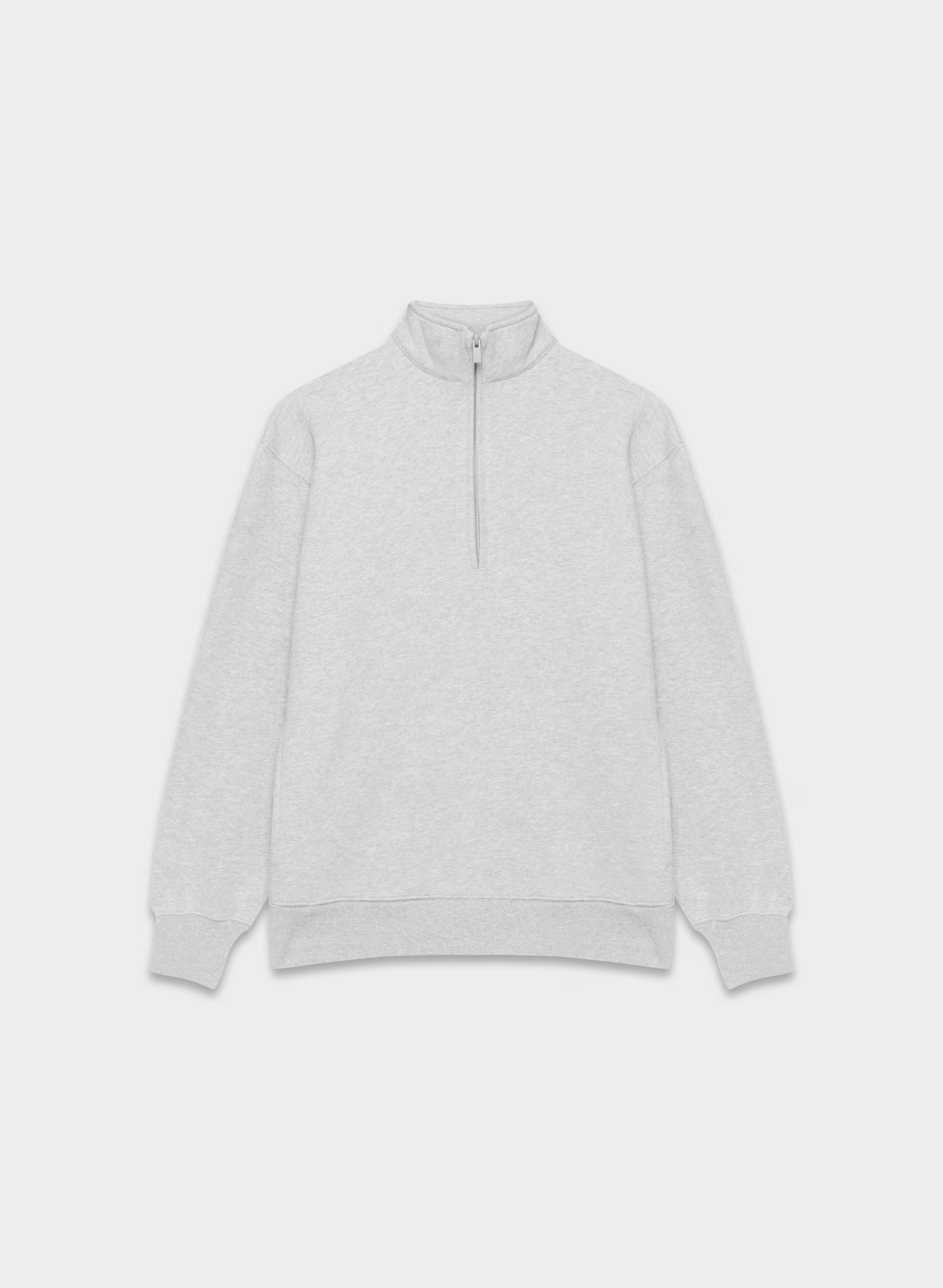 Cozy Sweatfleece Boyfriend 1/2 Zip - HEATHER CHROME