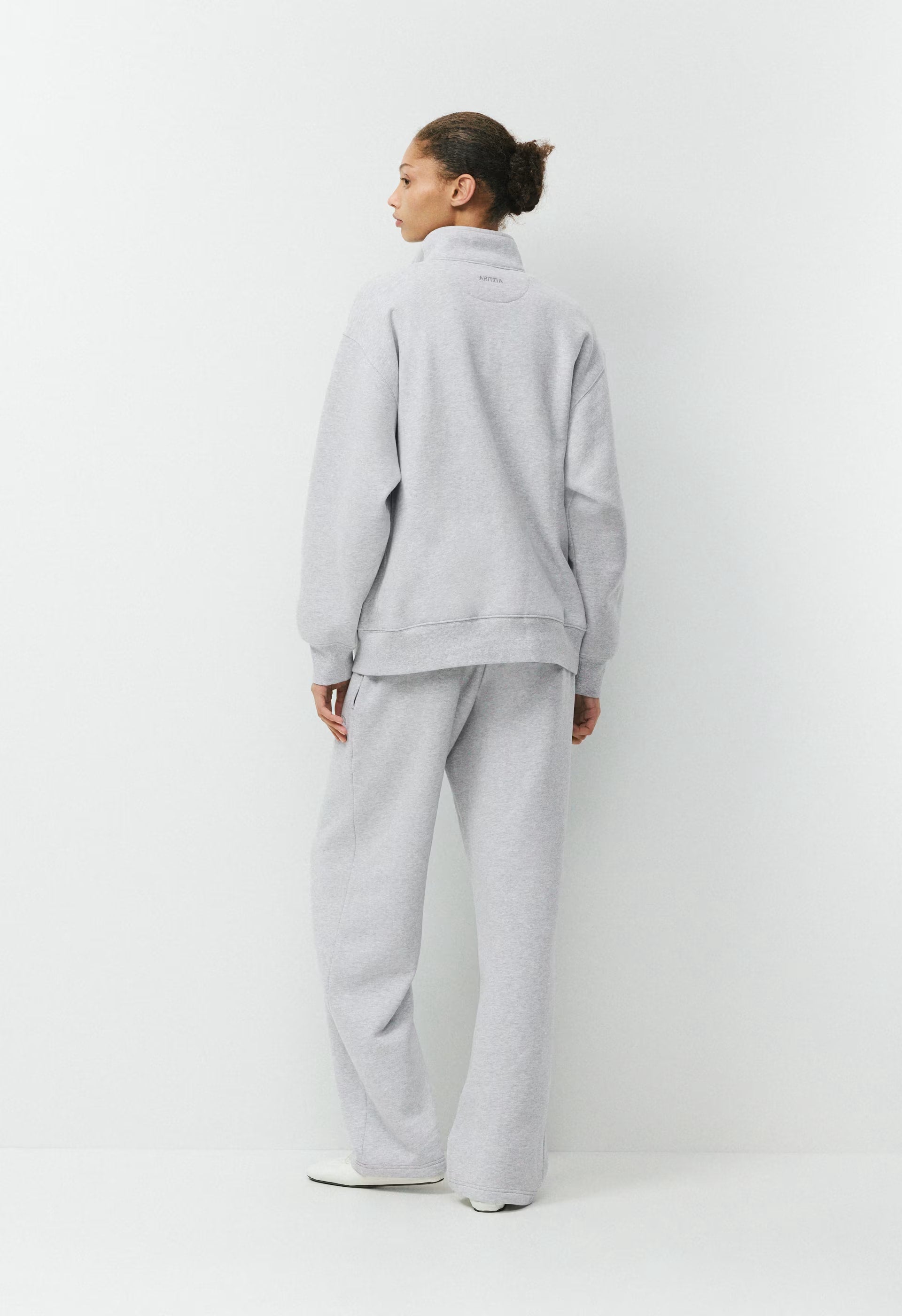 Cozy Sweatfleece Boyfriend 1/2 Zip - HEATHER CHROME
