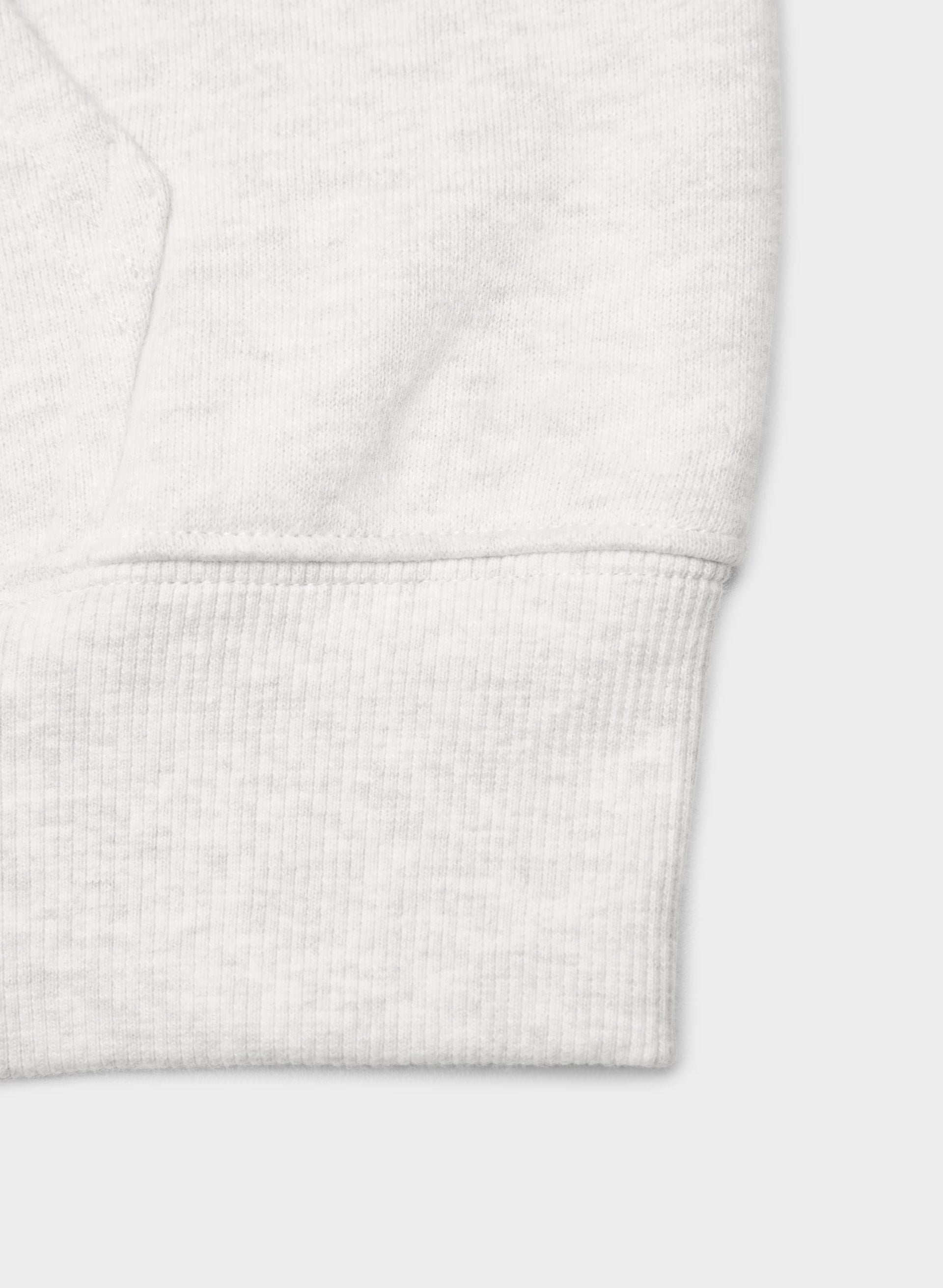Cozy Sweatfleece Perfect Zip Hoodie - HEATHER CLOUD WHITE