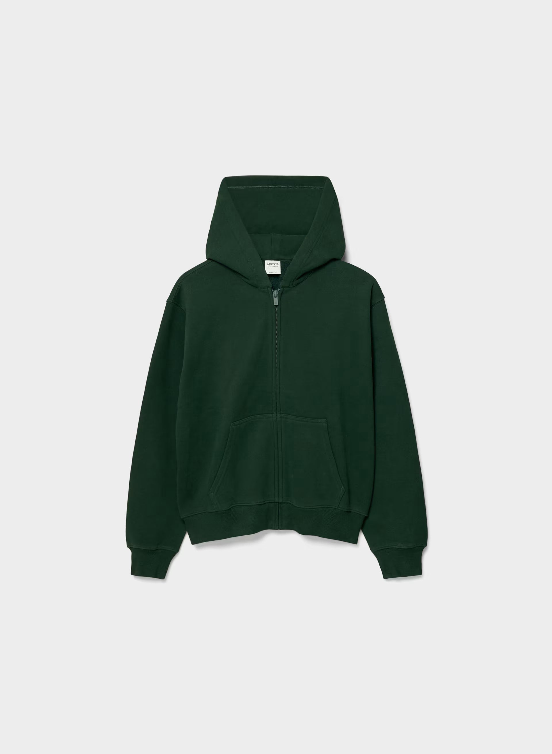 Cozy Sweatfleece Perfect Zip Hoodie - FIGTREE GREEN