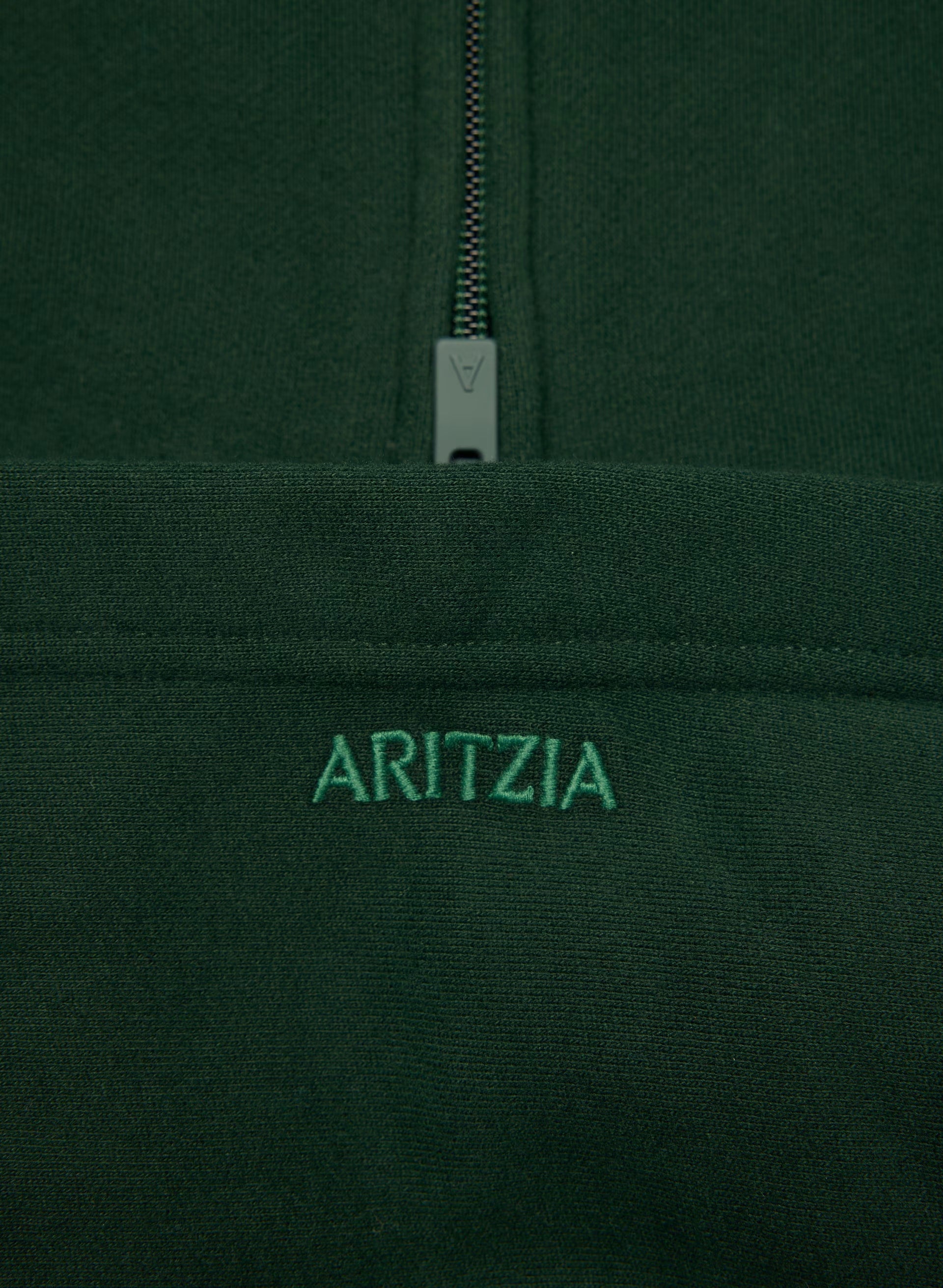 Cozy Sweatfleece Perfect Zip Hoodie - FIGTREE GREEN