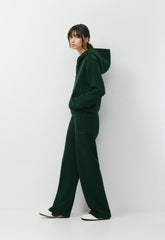 Cozy Sweatfleece Perfect Zip Hoodie - FIGTREE GREEN