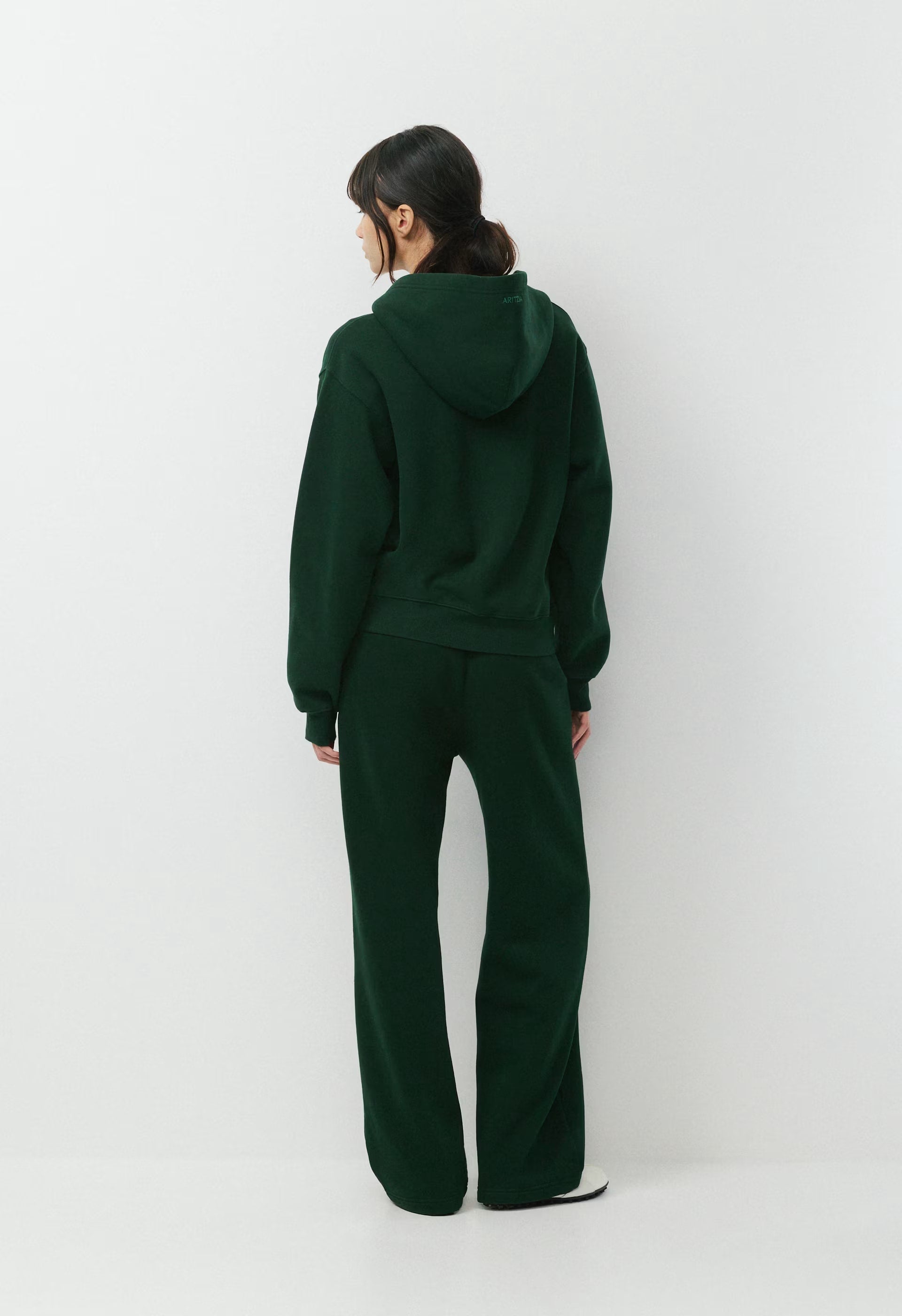 Cozy Sweatfleece Perfect Zip Hoodie - FIGTREE GREEN