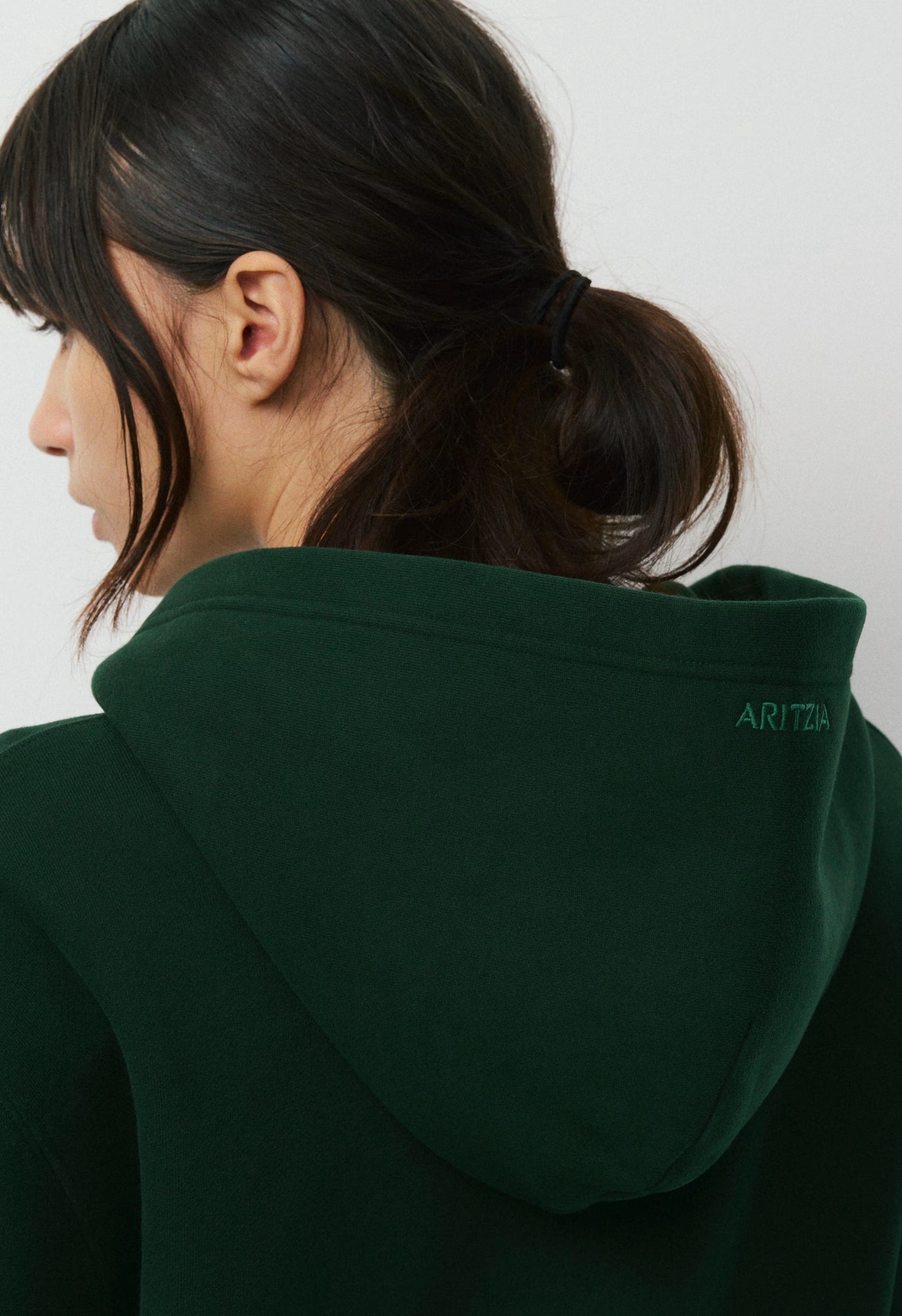 Cozy Sweatfleece Perfect Zip Hoodie - FIGTREE GREEN
