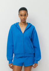 Cozy Sweatfleece Perfect Zip Hoodie - LAZULI BLUE