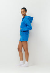Cozy Sweatfleece Perfect Zip Hoodie - LAZULI BLUE