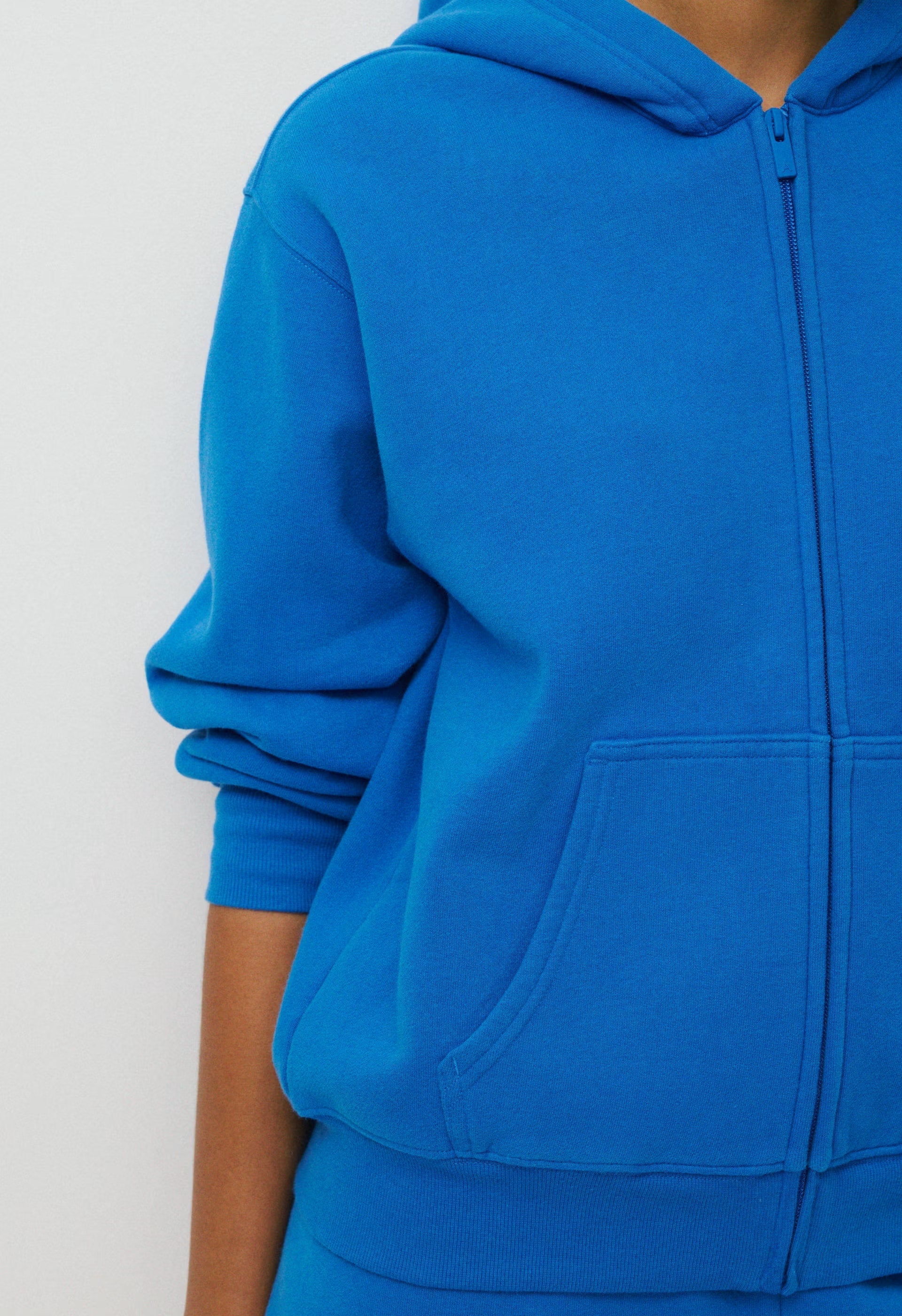 Cozy Sweatfleece Perfect Zip Hoodie - LAZULI BLUE