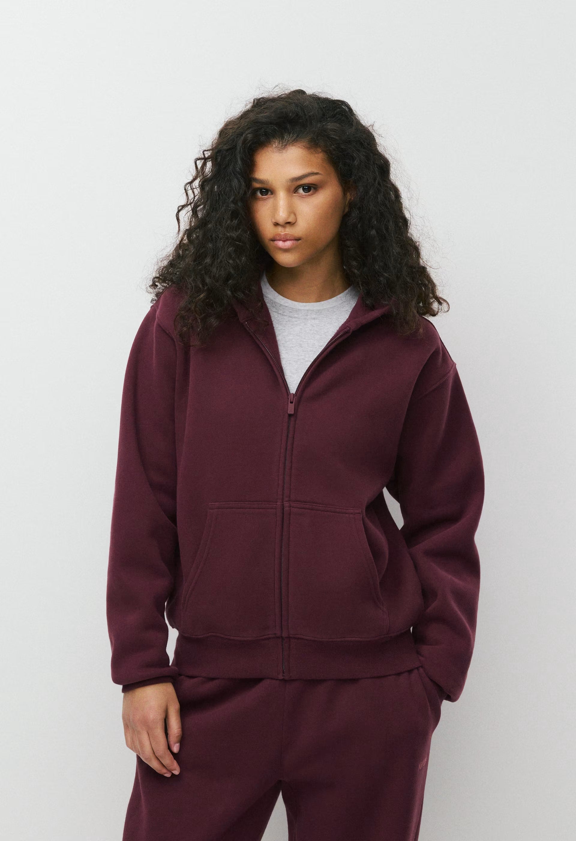 Cozy Sweatfleece Perfect Zip Hoodie - GALA PLUM