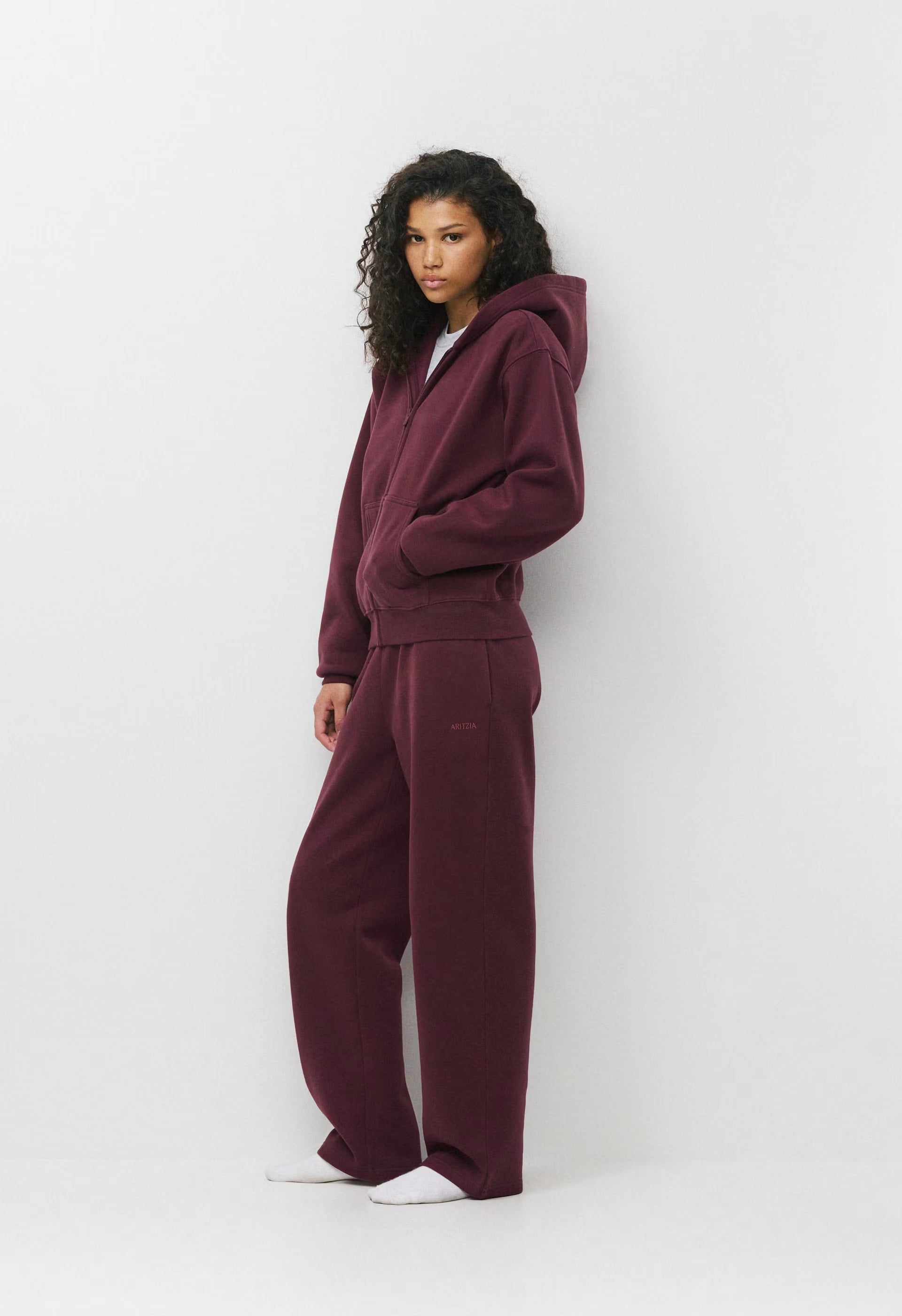 Cozy Sweatfleece Perfect Zip Hoodie - GALA PLUM