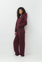 Cozy Sweatfleece Perfect Zip Hoodie - GALA PLUM
