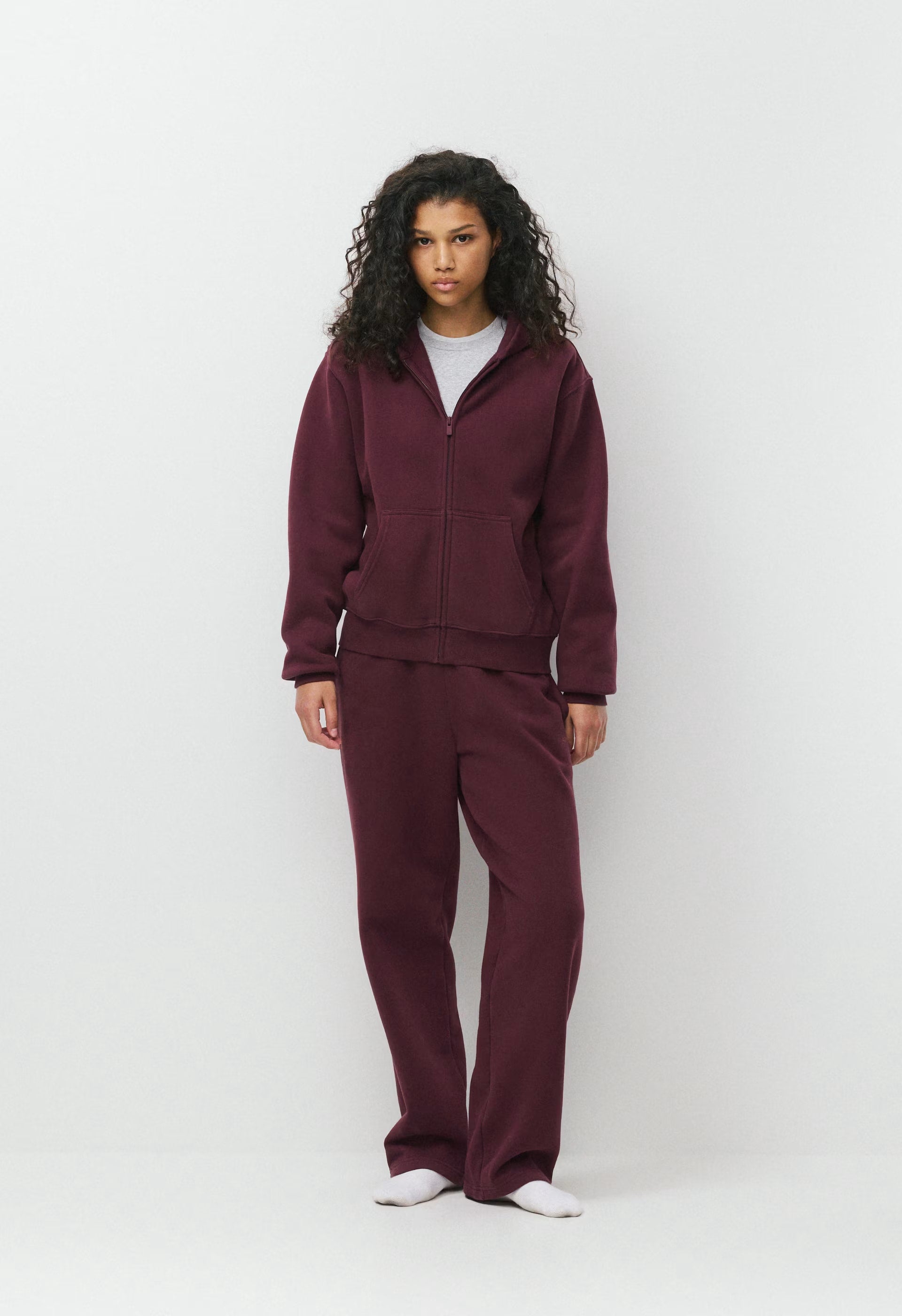 Cozy Sweatfleece Perfect Zip Hoodie - GALA PLUM