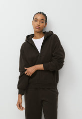 Cozy Sweatfleece Perfect Zip Hoodie - CACAO NIB BROWN