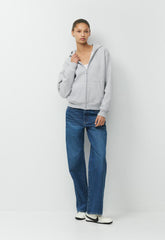 Cozy Sweatfleece Perfect Zip Hoodie - HEATHER CHROME