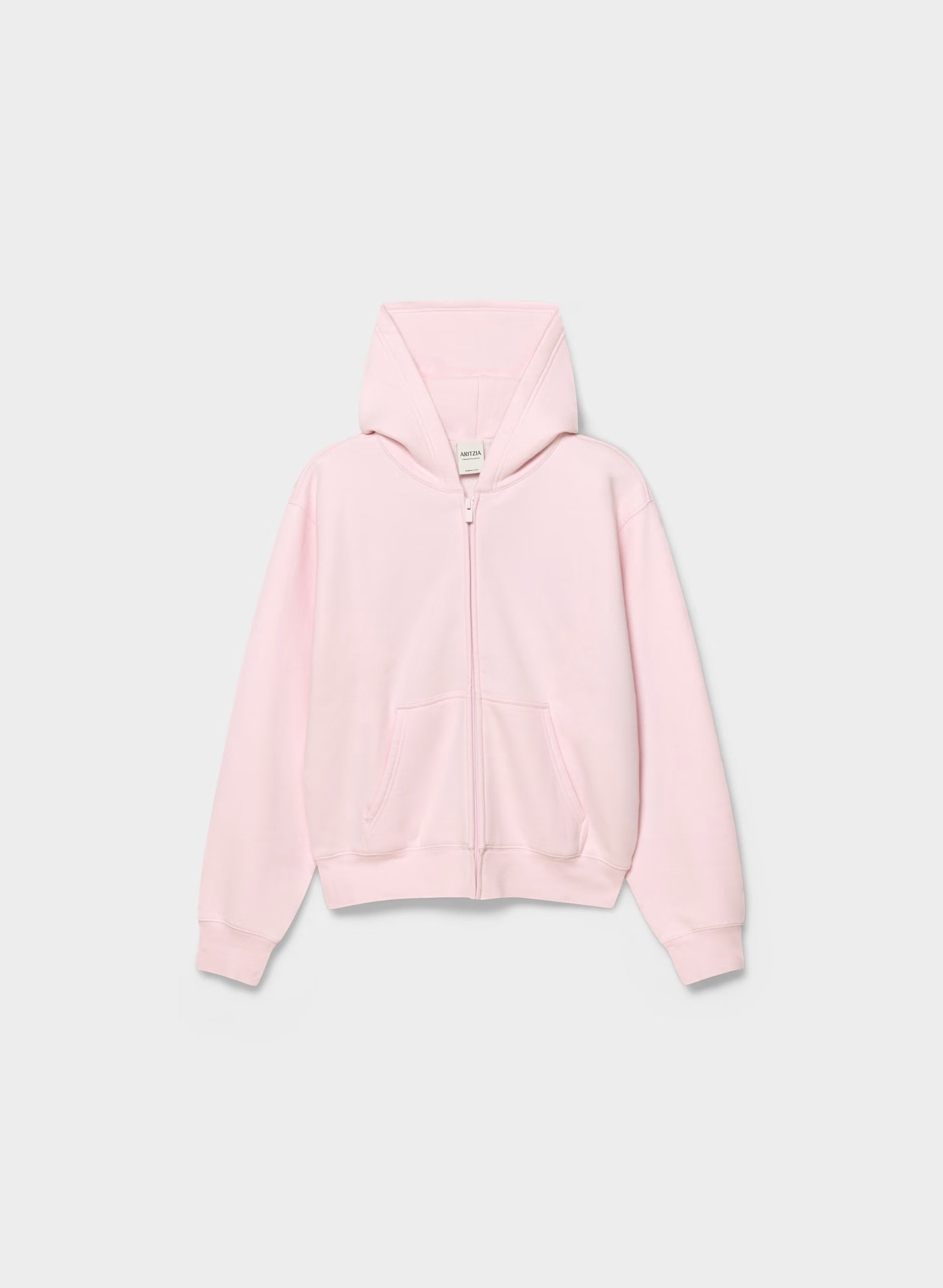 Cozy Sweatfleece Perfect Zip Hoodie - MAGNOLIA