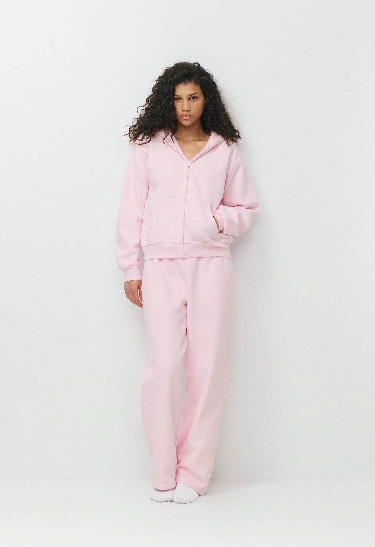 Cozy Sweatfleece Perfect Zip Hoodie - MAGNOLIA