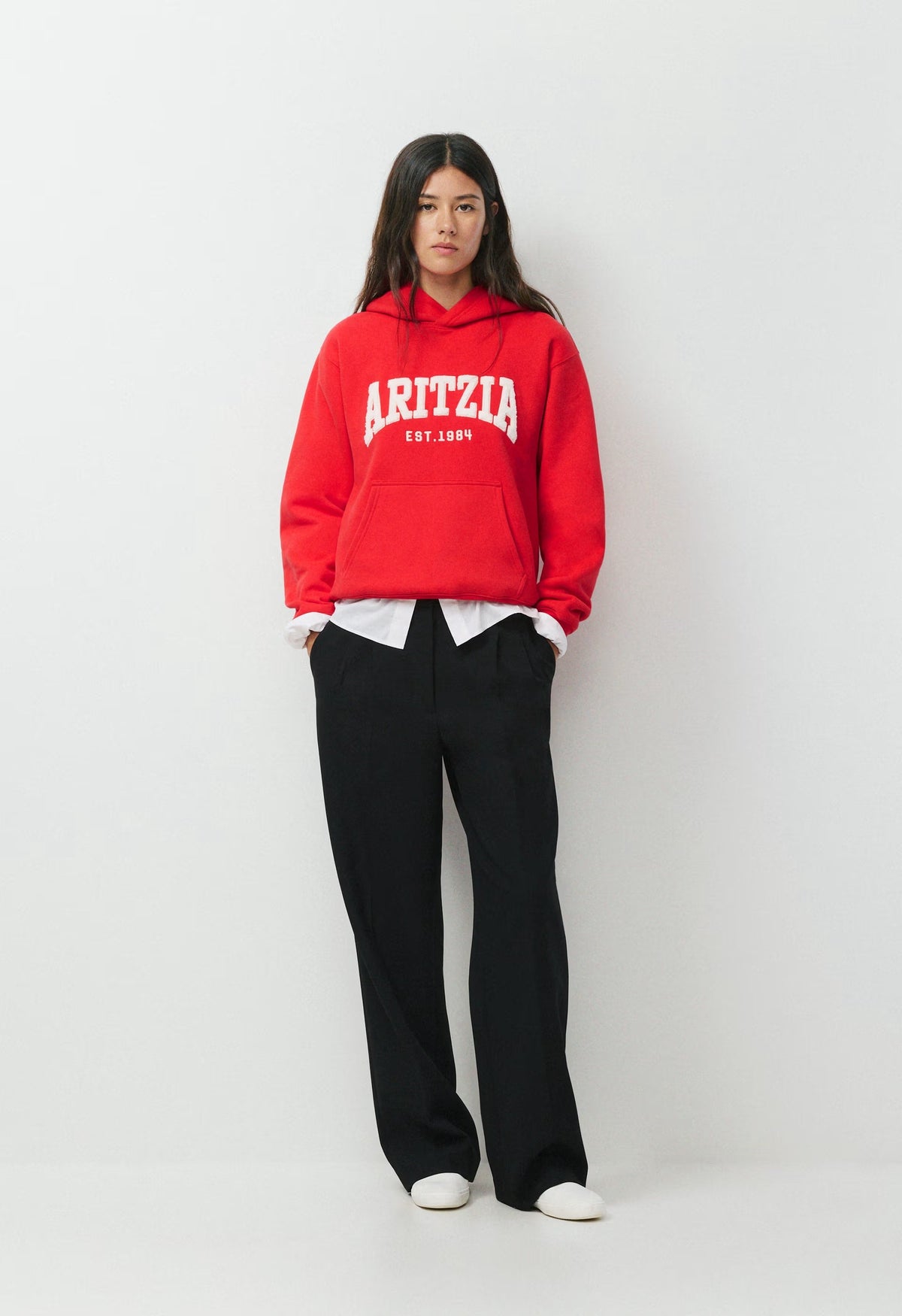 Cozy Sweatfleece Perfect Hoodie - FLSHNG RD /LGHT BRCH