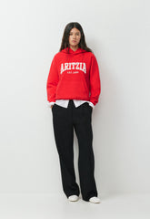 Cozy Sweatfleece Perfect Hoodie - FLSHNG RD /LGHT BRCH