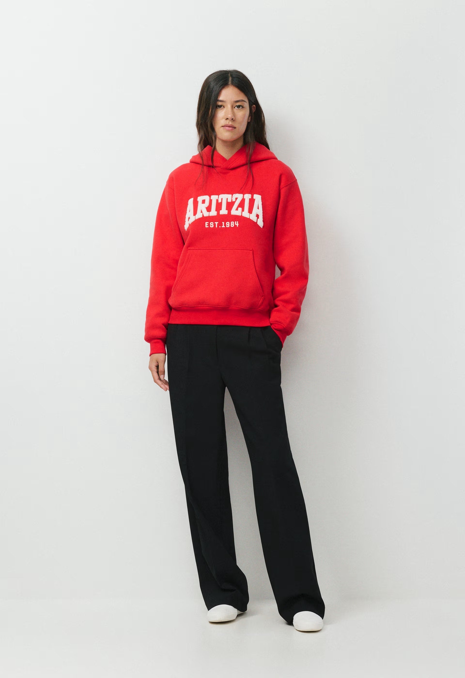 Cozy Sweatfleece Perfect Hoodie - FLSHNG RD /LGHT BRCH