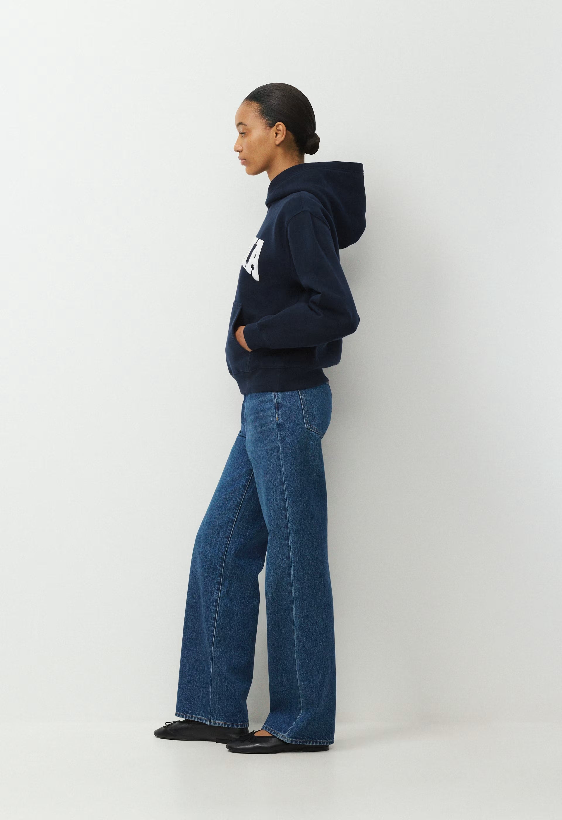 Cozy Sweatfleece Perfect Hoodie - ADMIRAL NVY/LT BIRCH