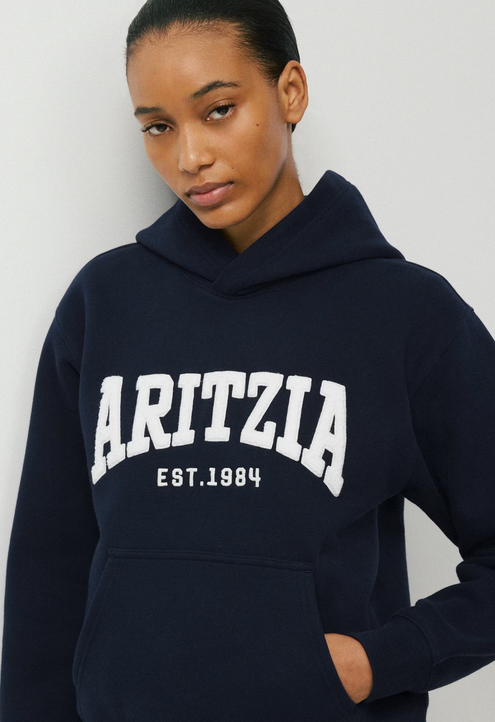 Cozy Sweatfleece Perfect Hoodie - ADMIRAL NVY/LT BIRCH