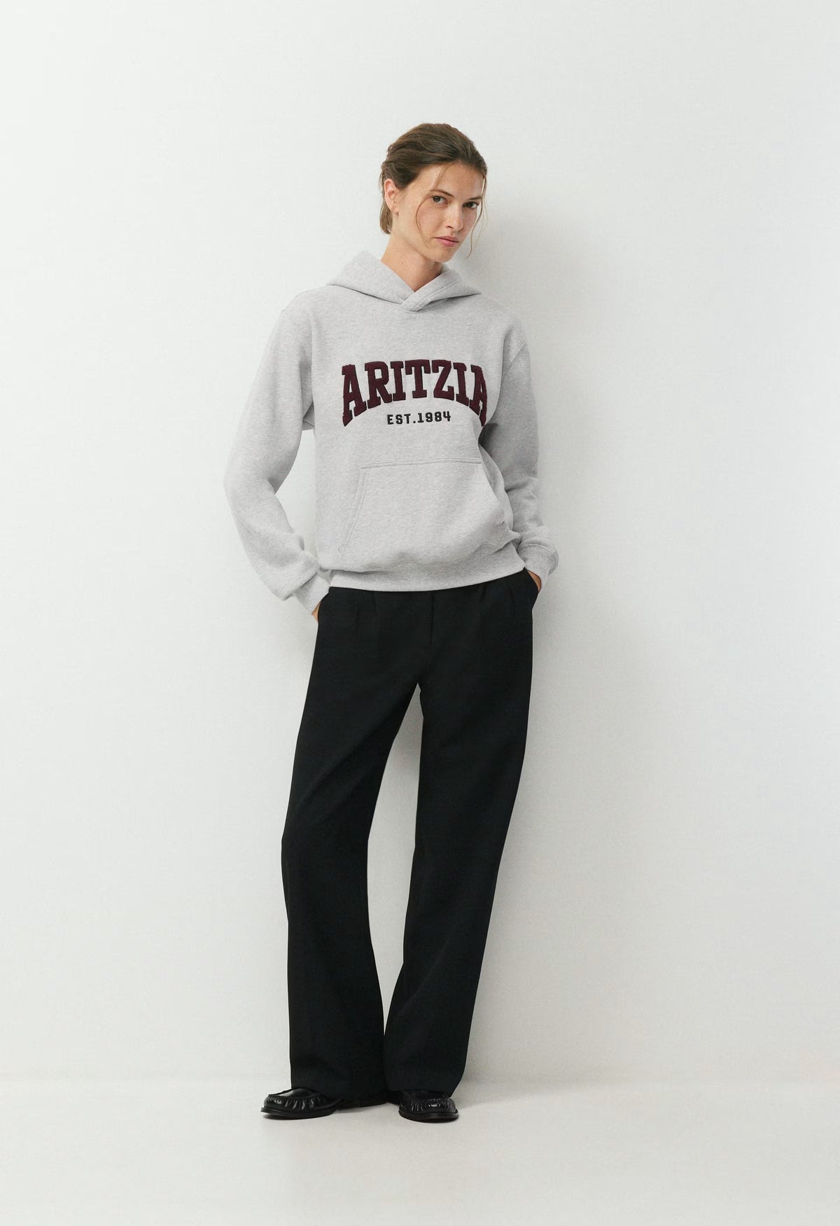 Cozy Sweatfleece Perfect Hoodie - HTHR CHRM/ GL PLUM