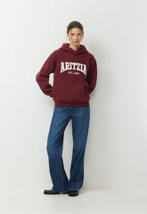 Cozy Sweatfleece Perfect Hoodie - SMAC BURGUNDY/LT BIRCH