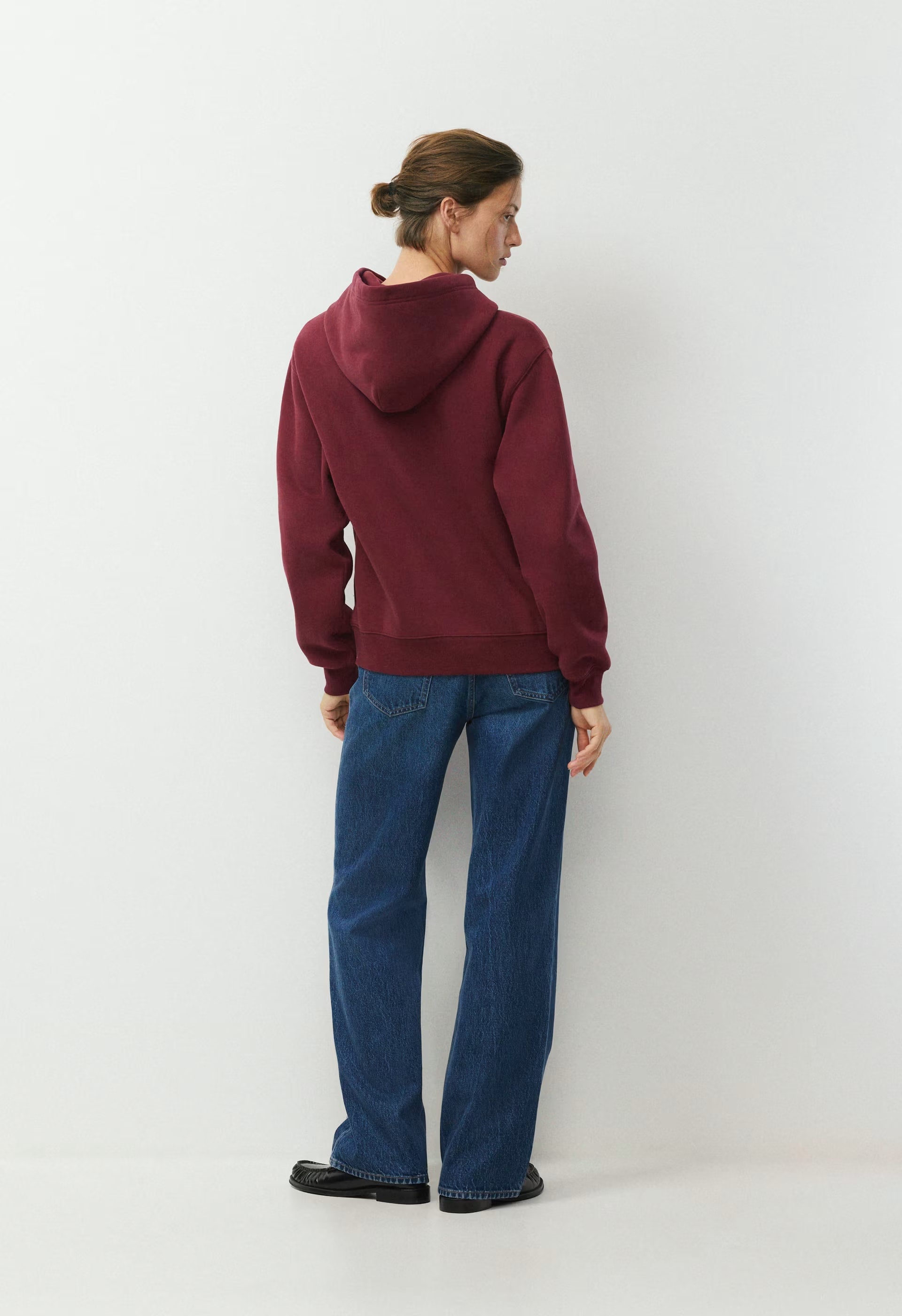 Cozy Sweatfleece Perfect Hoodie - SMAC BURGUNDY/LT BIRCH