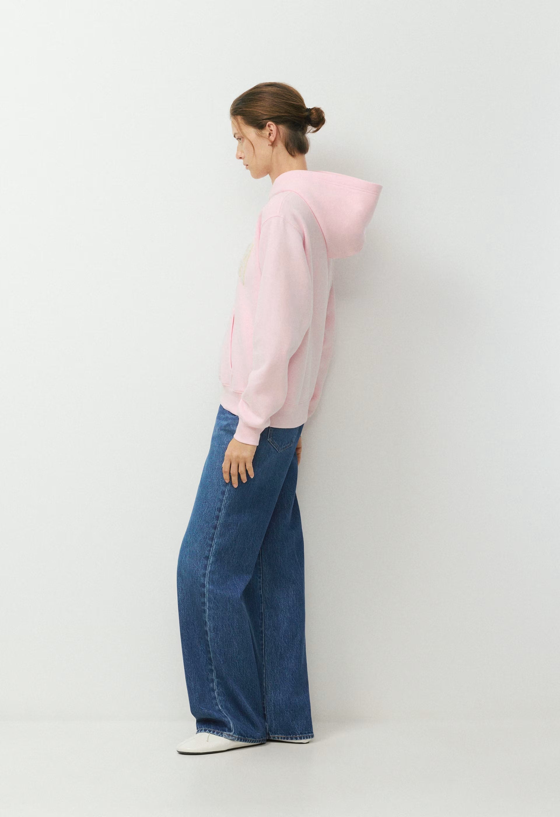 Cozy Sweatfleece Perfect Hoodie - MAGNOLIA/LIGHT BIRCH