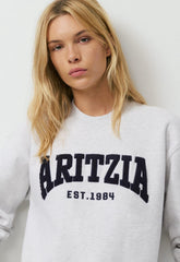 Cozy Sweatfleece Perfect Crew Sweatshirt - H. CLD WHTE/ADMIRAL