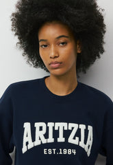 Cozy Sweatfleece Perfect Crew Sweatshirt - ADMIRAL NVY/LT BIRCH