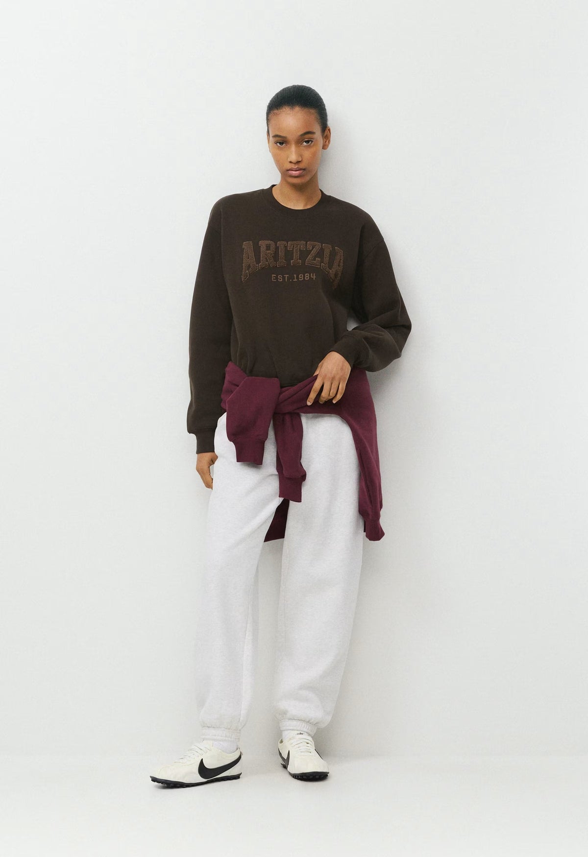 Cozy Sweatfleece Perfect Crew Sweatshirt - CC N BROWN/CC NB BROWN