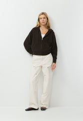 Peyton Zip Hoodie - CACAO NIB BROWN
