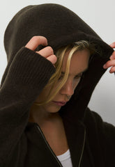 Peyton Zip Hoodie - CACAO NIB BROWN