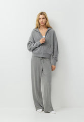 Peyton Zip Hoodie - HEATHER DARK GREY