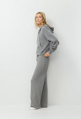 Peyton Zip Hoodie - HEATHER DARK GREY