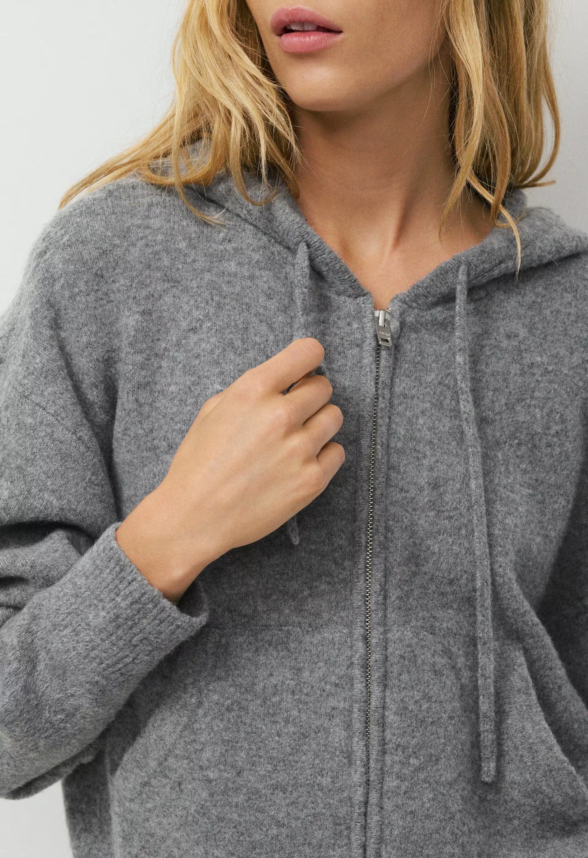 Peyton Zip Hoodie - HEATHER DARK GREY