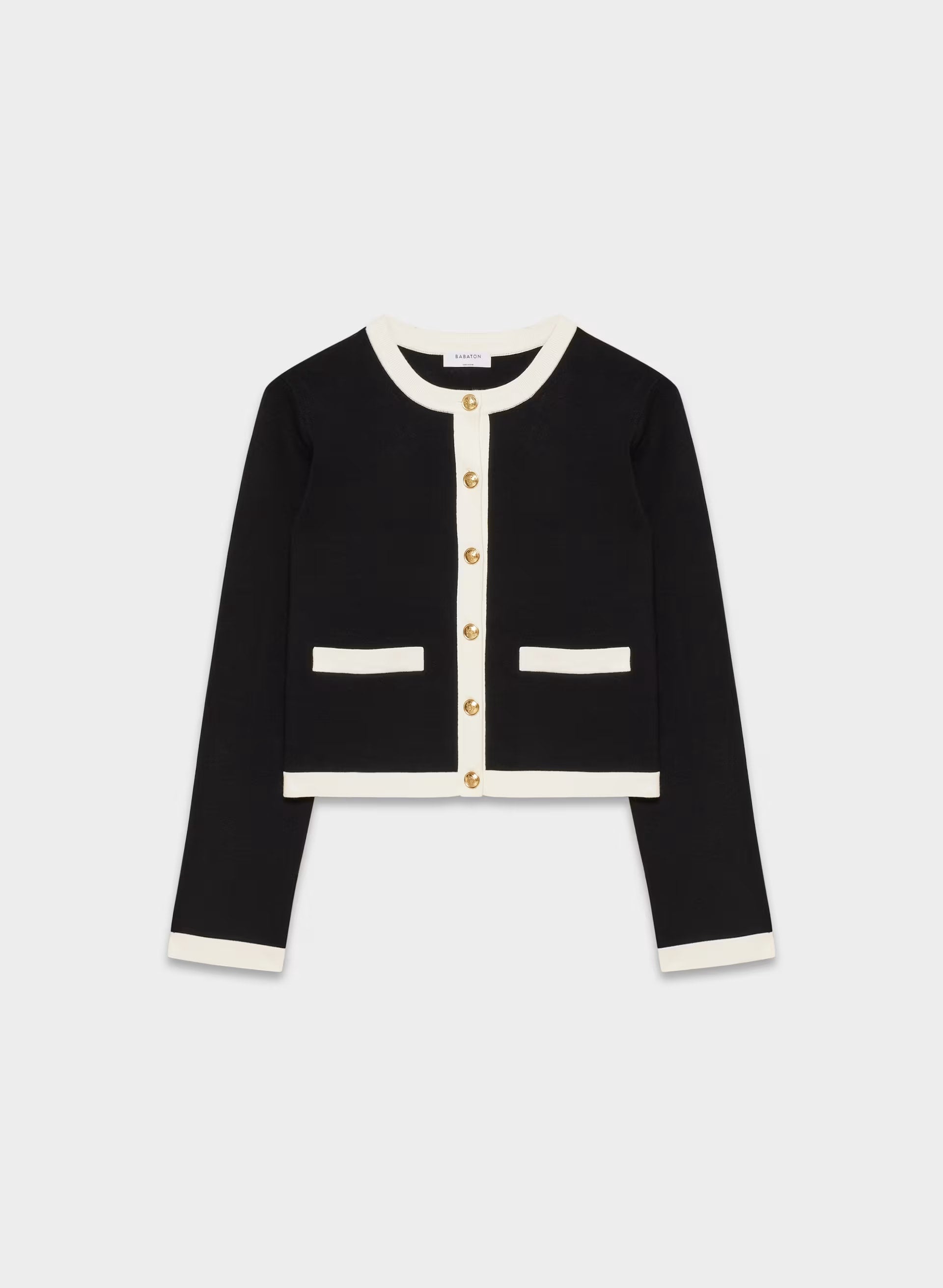 Approach Cardigan - Wonder Yarn - BLACK/LIGHT BIRCH