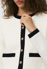 Approach Cardigan - Wonder Yarn - LIGHT BIRCH/BLACK