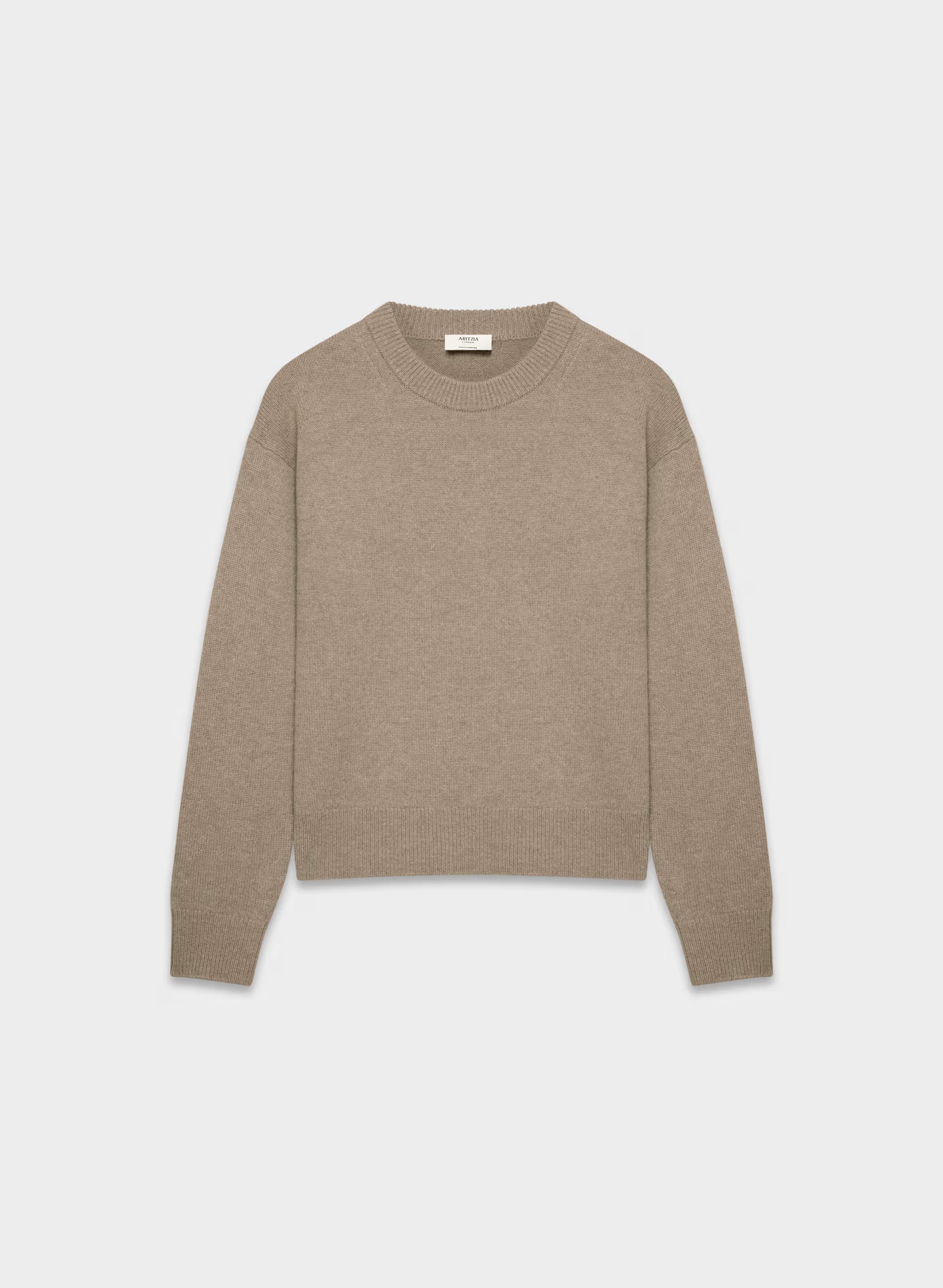 Essential Cashmere Relic Sweater - HEATHER NOMAD TAUPE