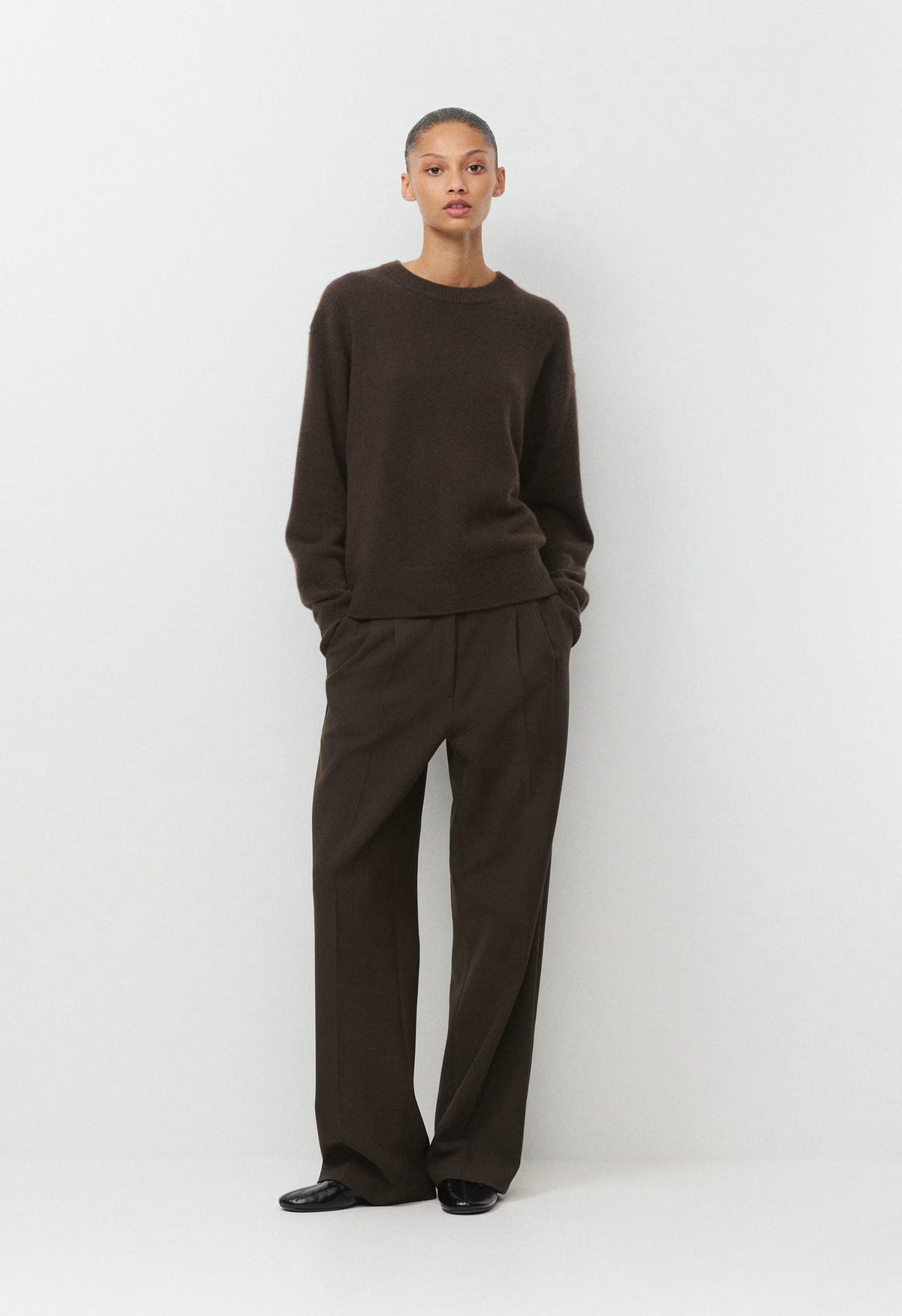 Essential Cashmere Relic Sweater - CACAO NIB BROWN